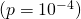 (p=10^{-4})